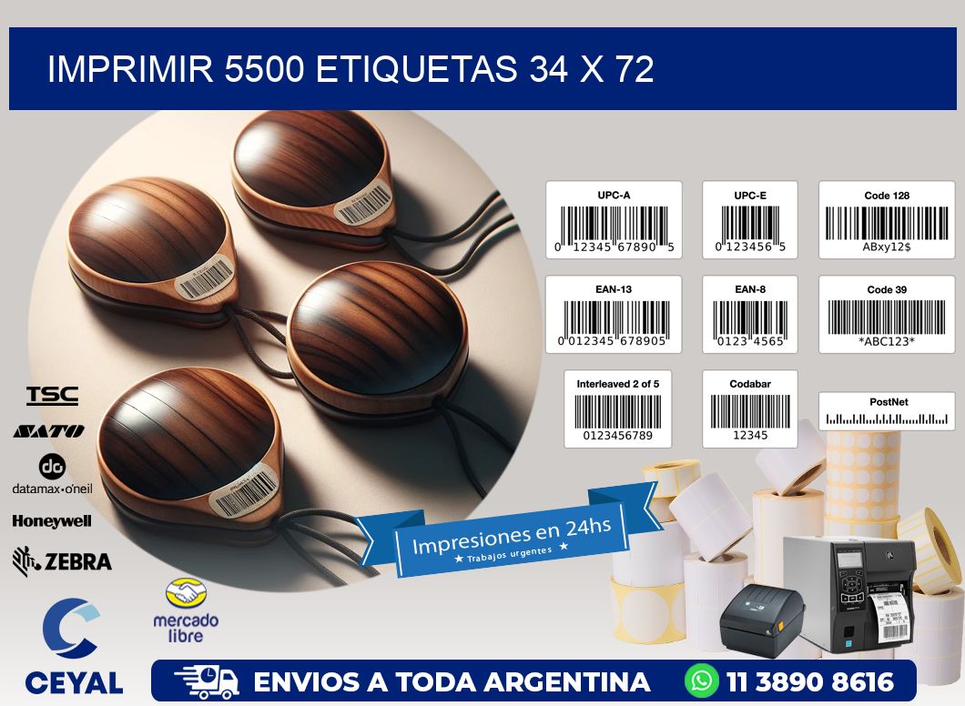 IMPRIMIR 5500 ETIQUETAS 34 x 72