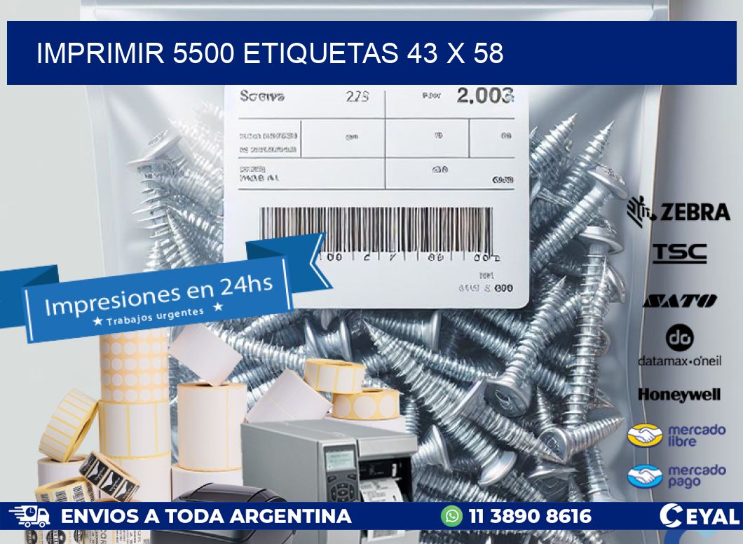 IMPRIMIR 5500 ETIQUETAS 43 x 58