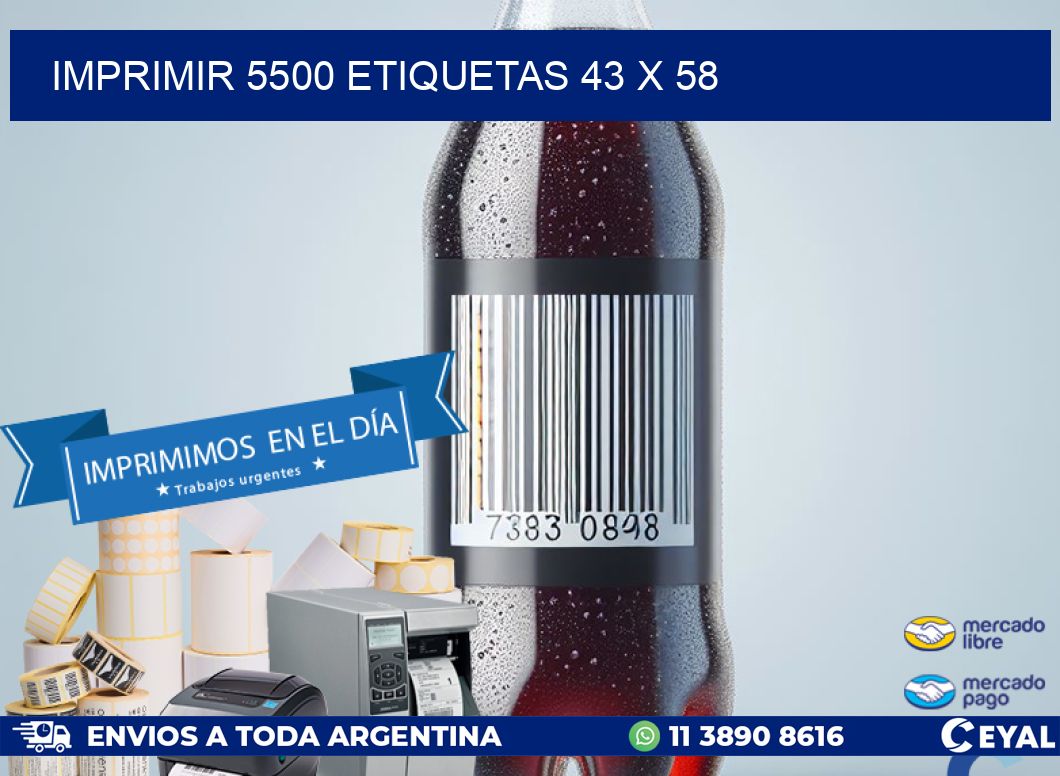 IMPRIMIR 5500 ETIQUETAS 43 x 58