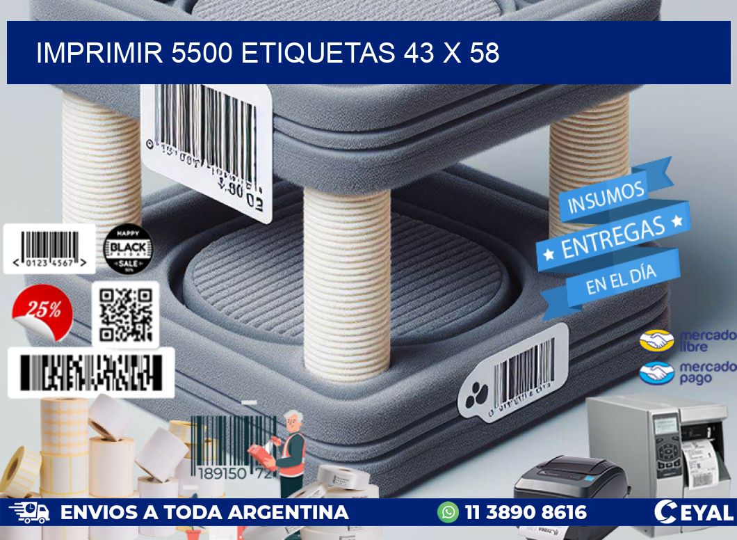 IMPRIMIR 5500 ETIQUETAS 43 x 58