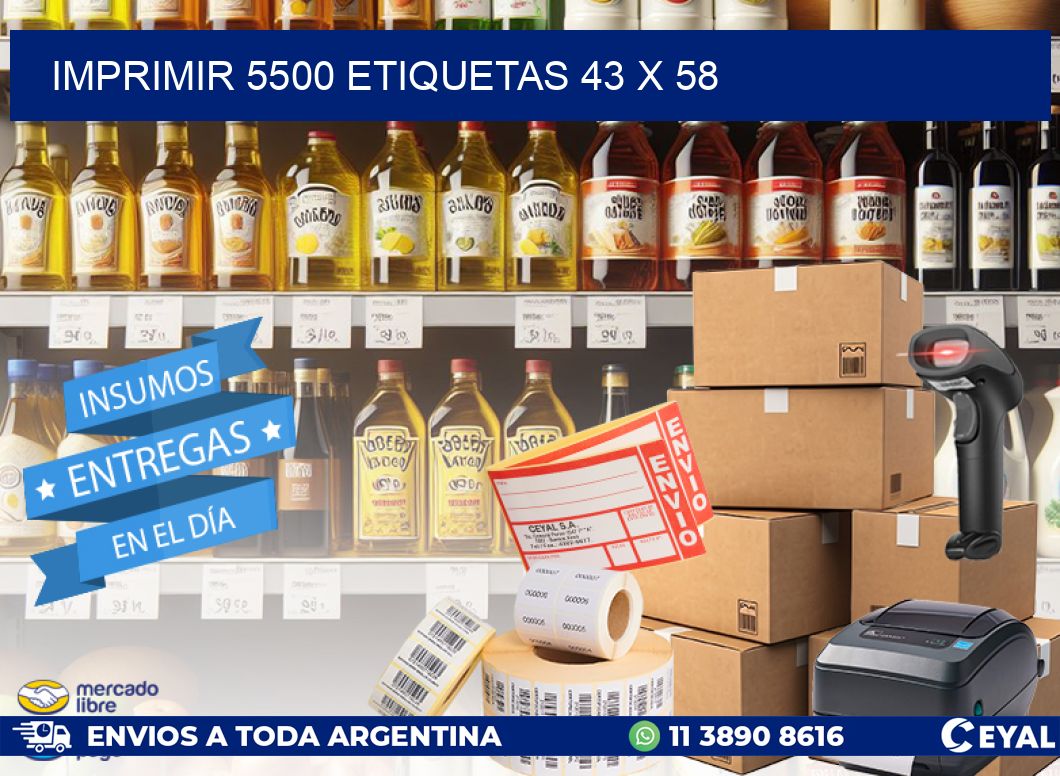 IMPRIMIR 5500 ETIQUETAS 43 x 58