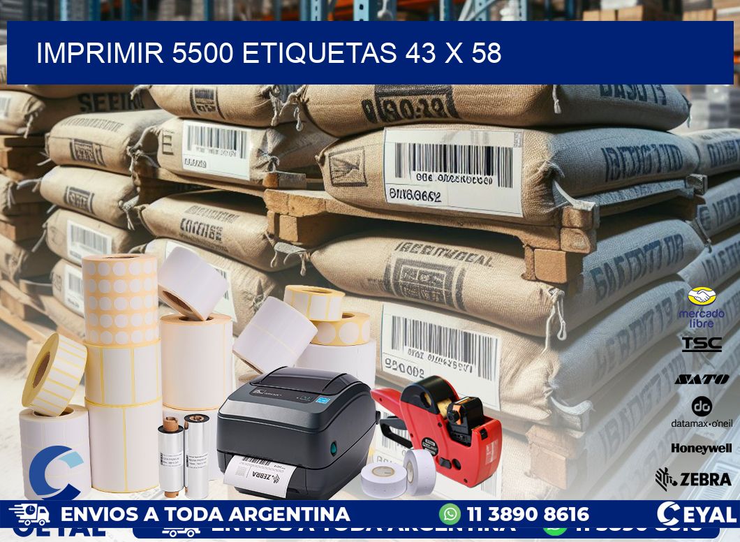 IMPRIMIR 5500 ETIQUETAS 43 x 58