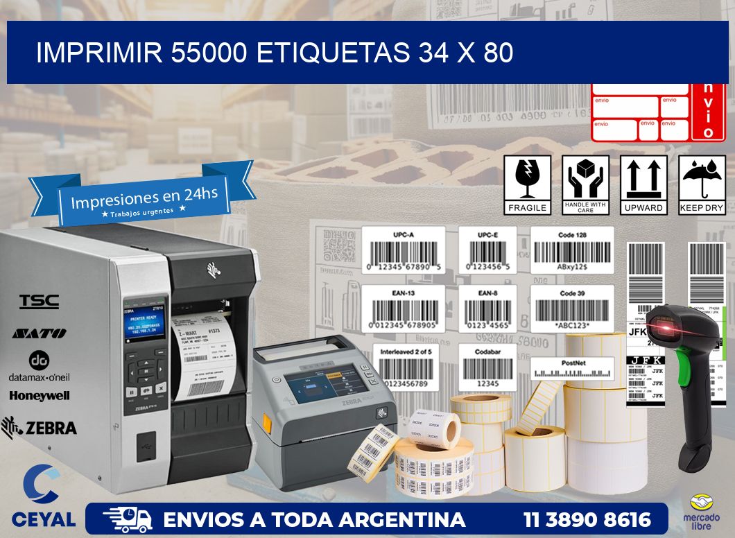 IMPRIMIR 55000 ETIQUETAS 34 x 80