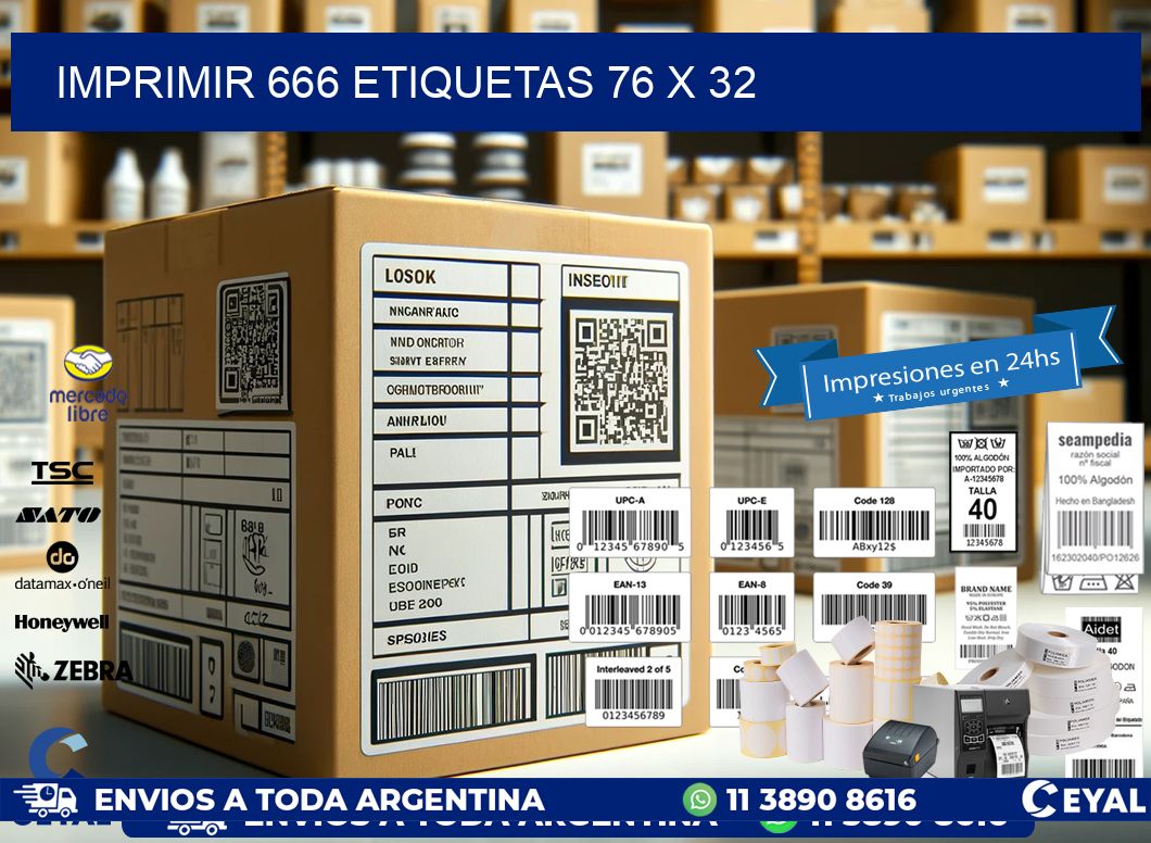 IMPRIMIR 666 ETIQUETAS 76 x 32