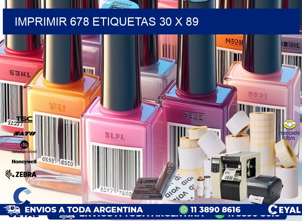 IMPRIMIR 678 ETIQUETAS 30 x 89