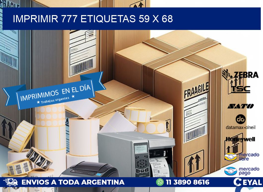 IMPRIMIR 777 ETIQUETAS 59 x 68