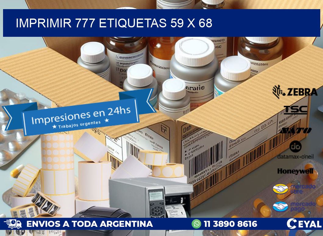 IMPRIMIR 777 ETIQUETAS 59 x 68