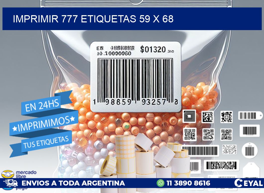 IMPRIMIR 777 ETIQUETAS 59 x 68