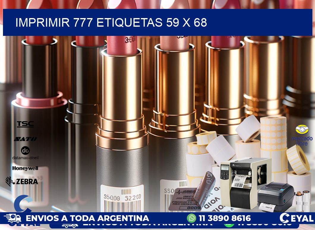 IMPRIMIR 777 ETIQUETAS 59 x 68