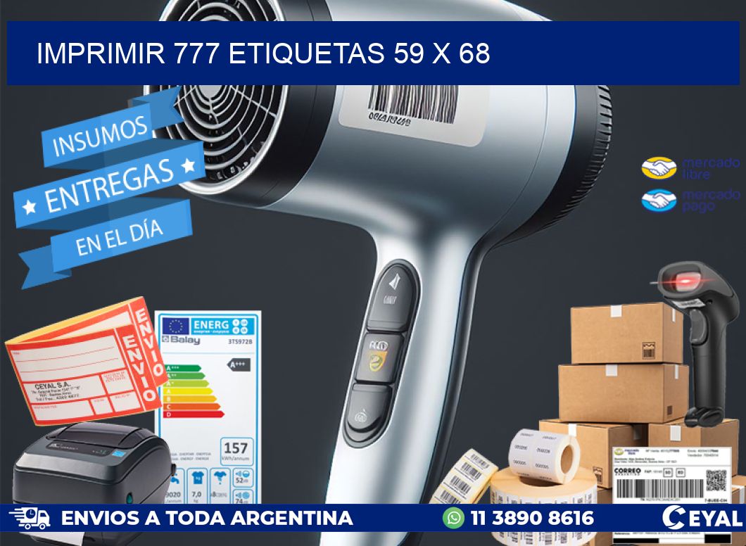 IMPRIMIR 777 ETIQUETAS 59 x 68