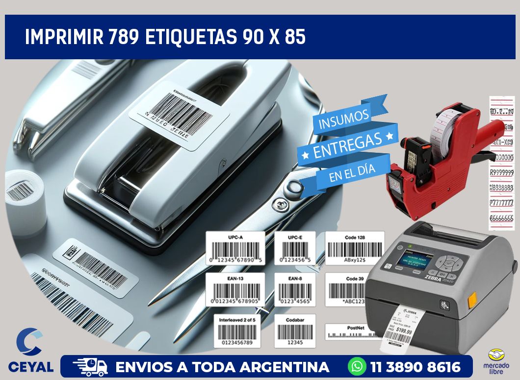 IMPRIMIR 789 ETIQUETAS 90 x 85