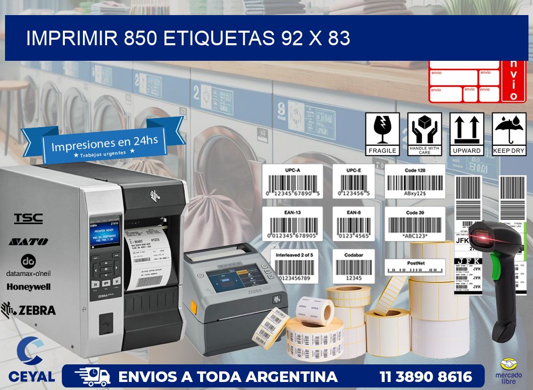 IMPRIMIR 850 ETIQUETAS 92 x 83