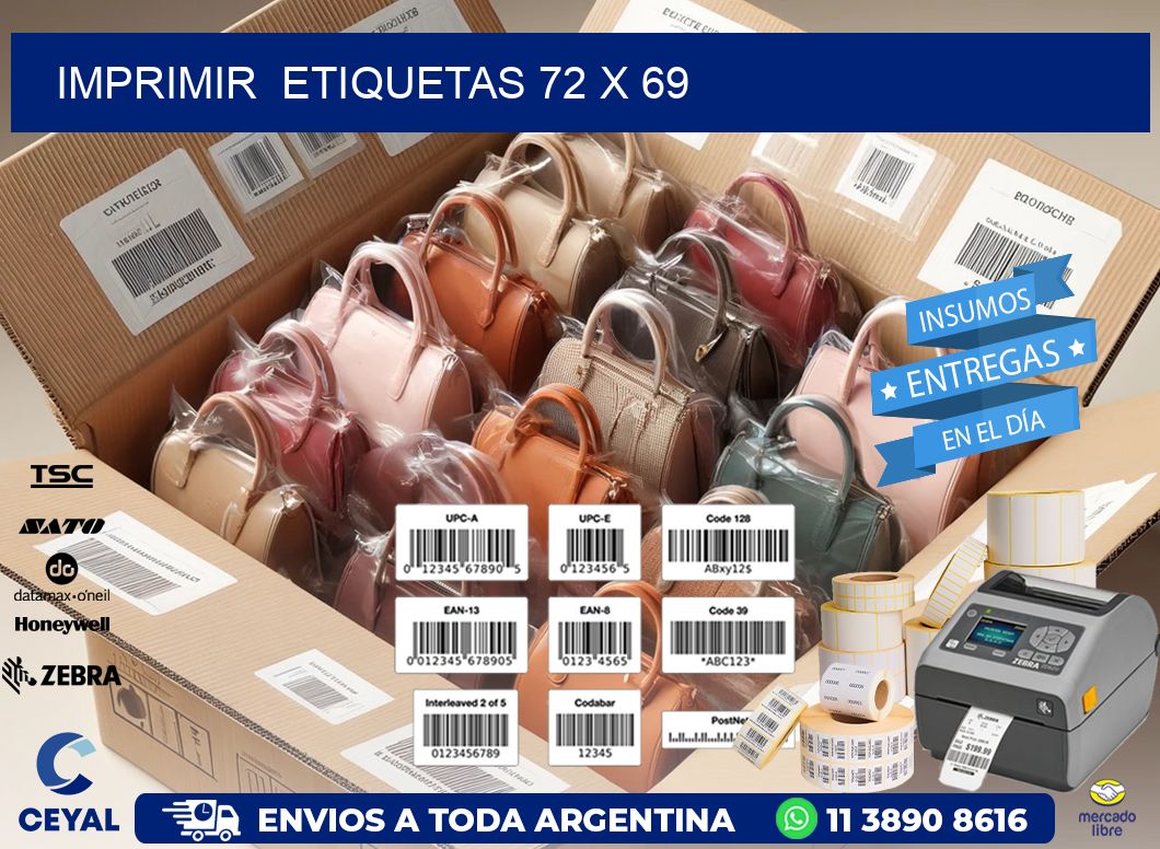 IMPRIMIR  ETIQUETAS 72 x 69