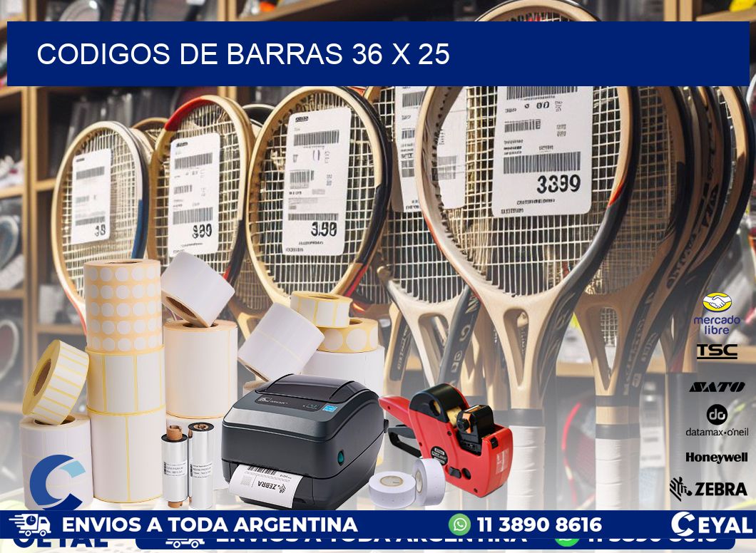 codigos de barras 36 x 25