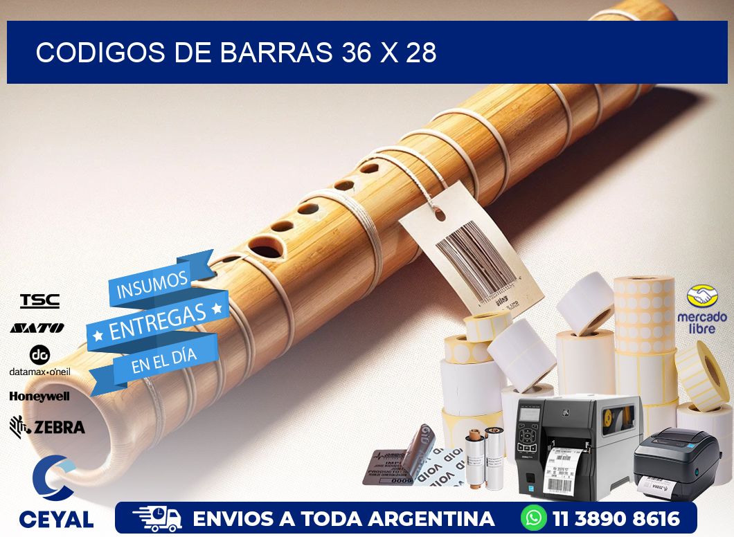 codigos de barras 36 x 28