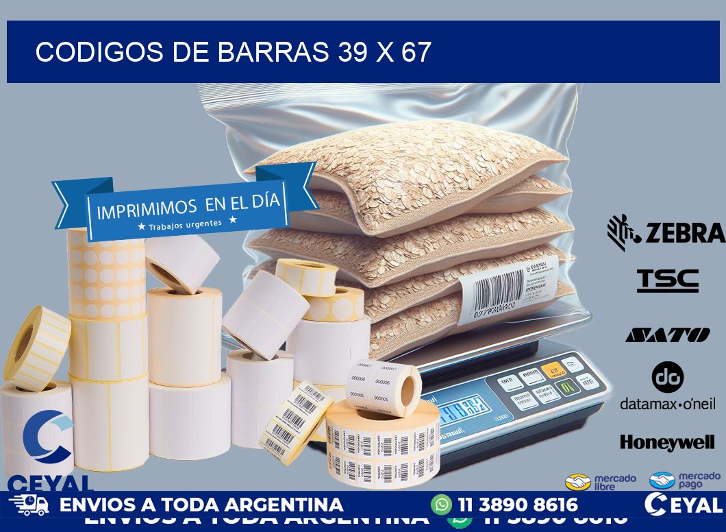 codigos de barras 39 x 67