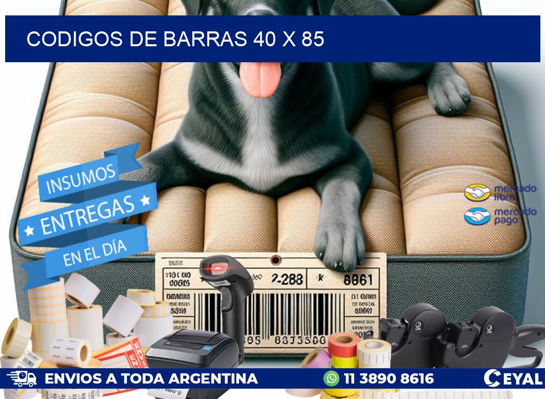 codigos de barras 40 x 85