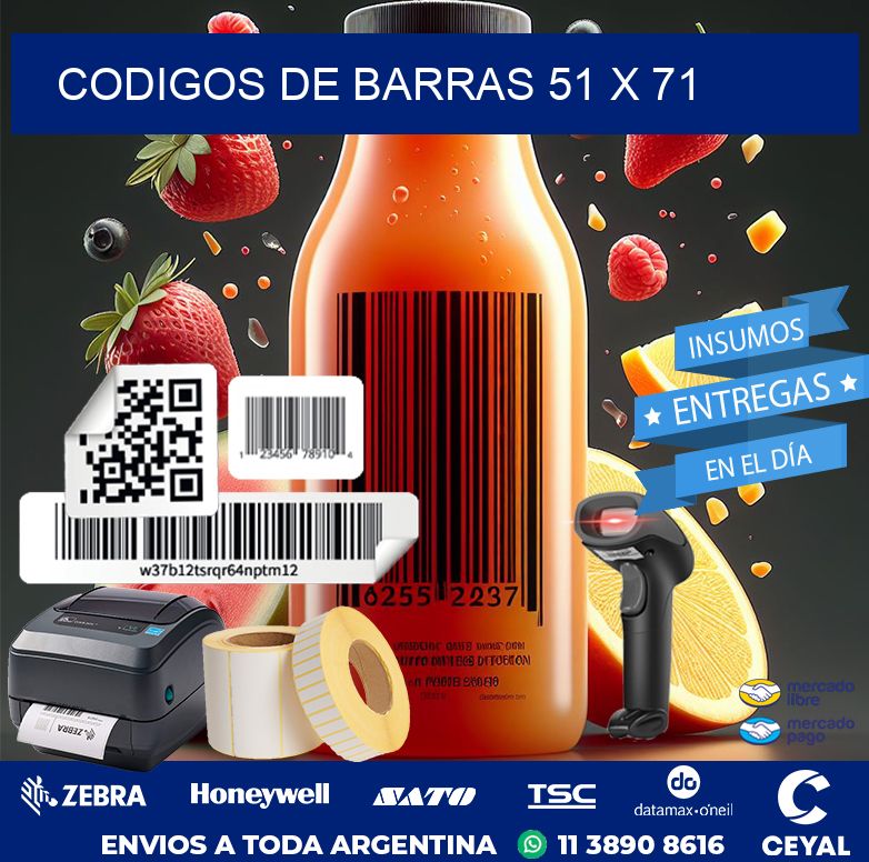 codigos de barras 51 x 71