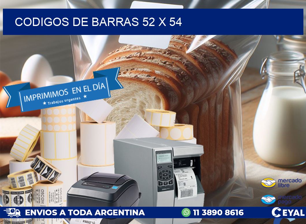 codigos de barras 52 x 54