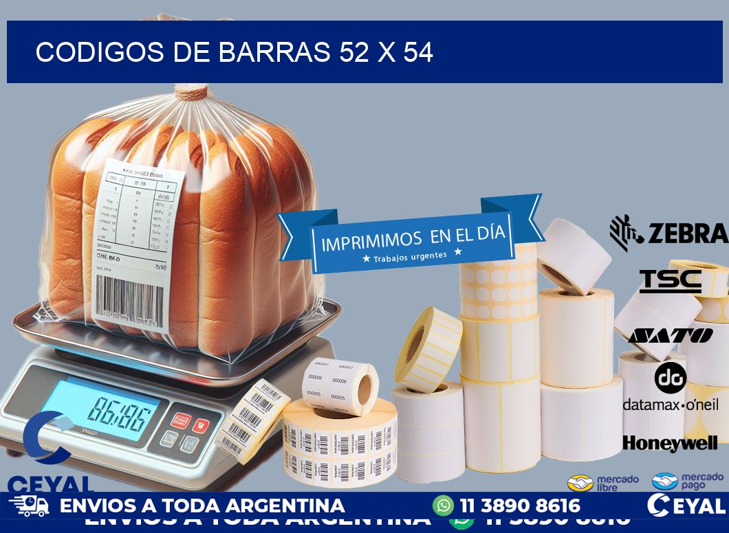 codigos de barras 52 x 54