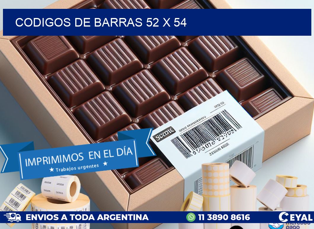 codigos de barras 52 x 54