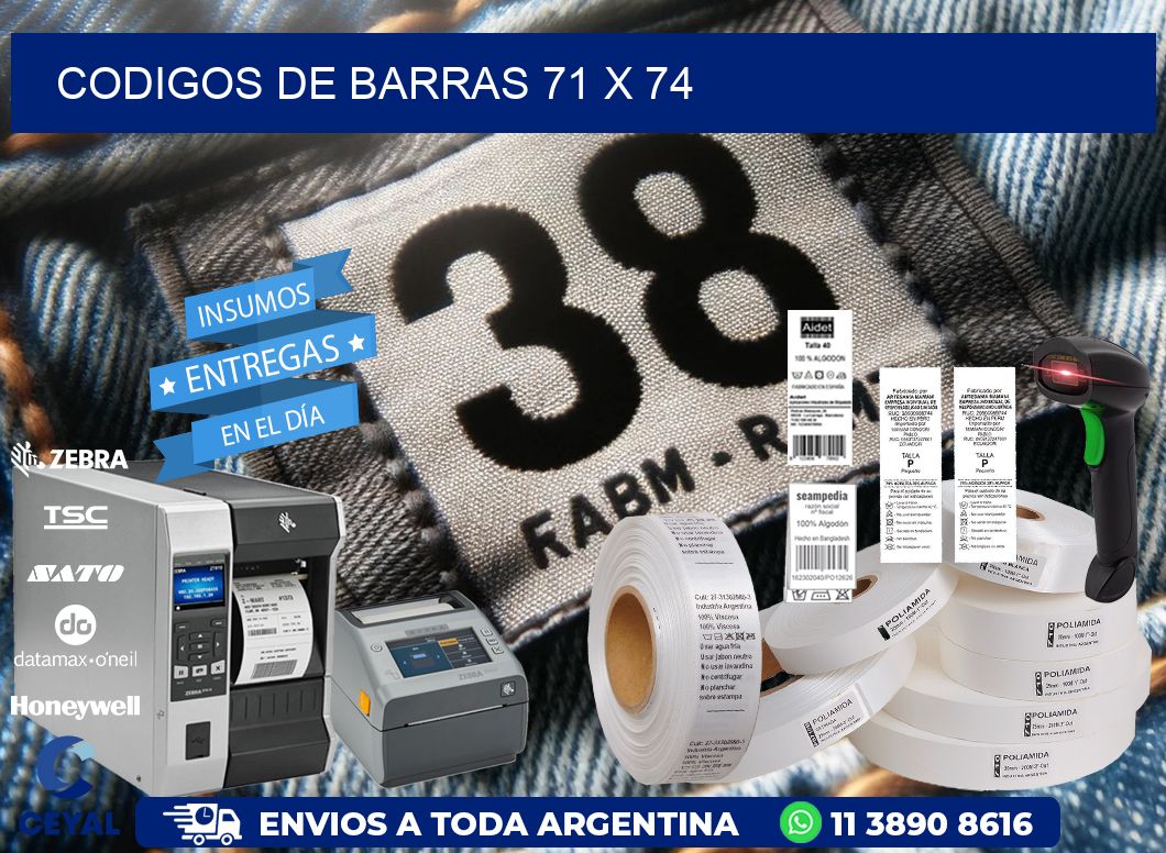 codigos de barras 71 x 74