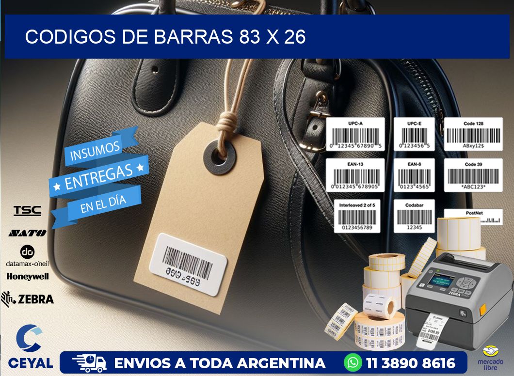 codigos de barras 83 x 26