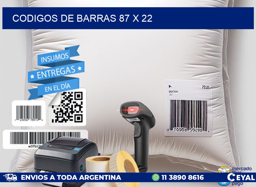 codigos de barras 87 x 22