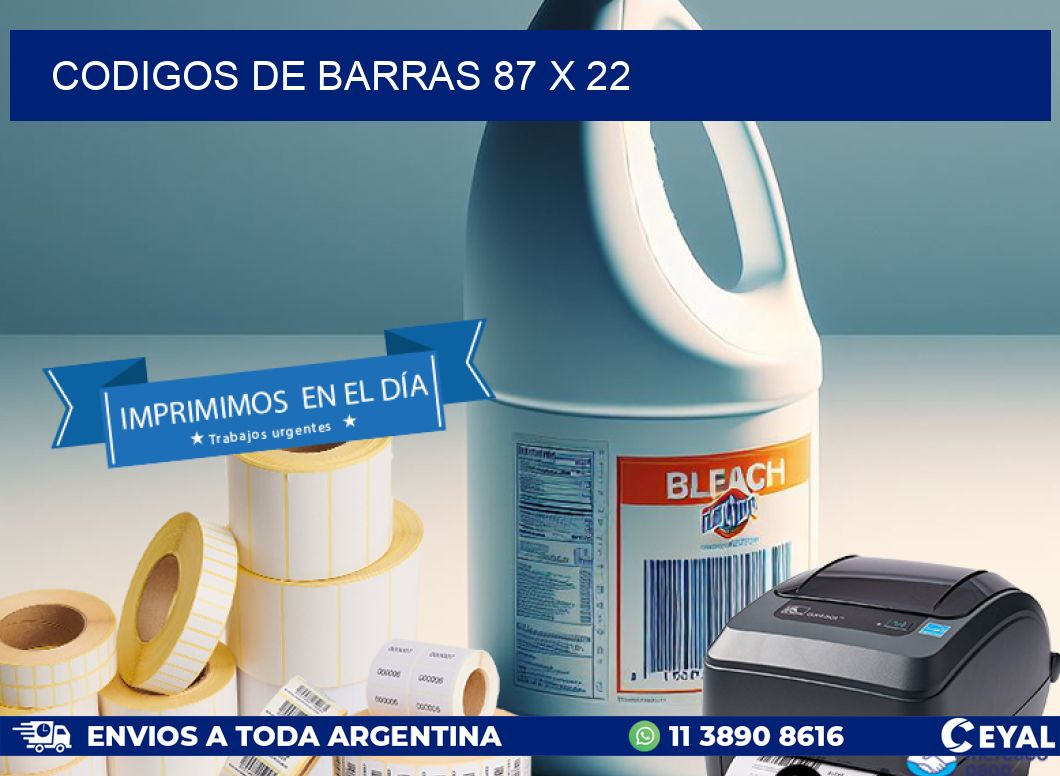 codigos de barras 87 x 22