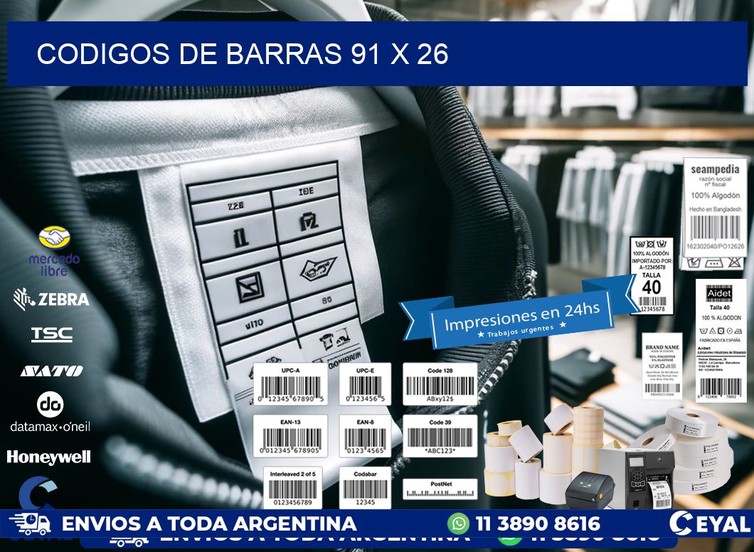 codigos de barras 91 x 26