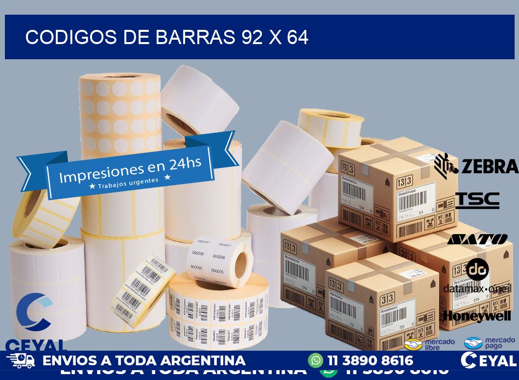 codigos de barras 92 x 64