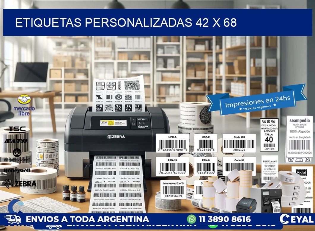 etiquetas personalizadas 42 x 68