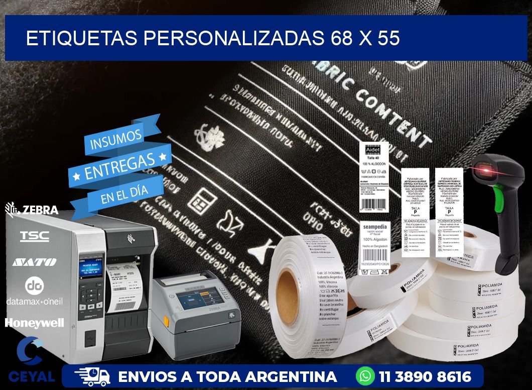 etiquetas personalizadas 68 x 55