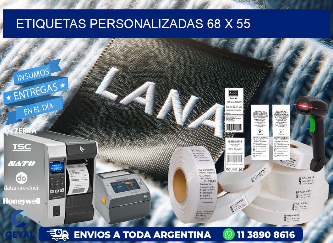 etiquetas personalizadas 68 x 55