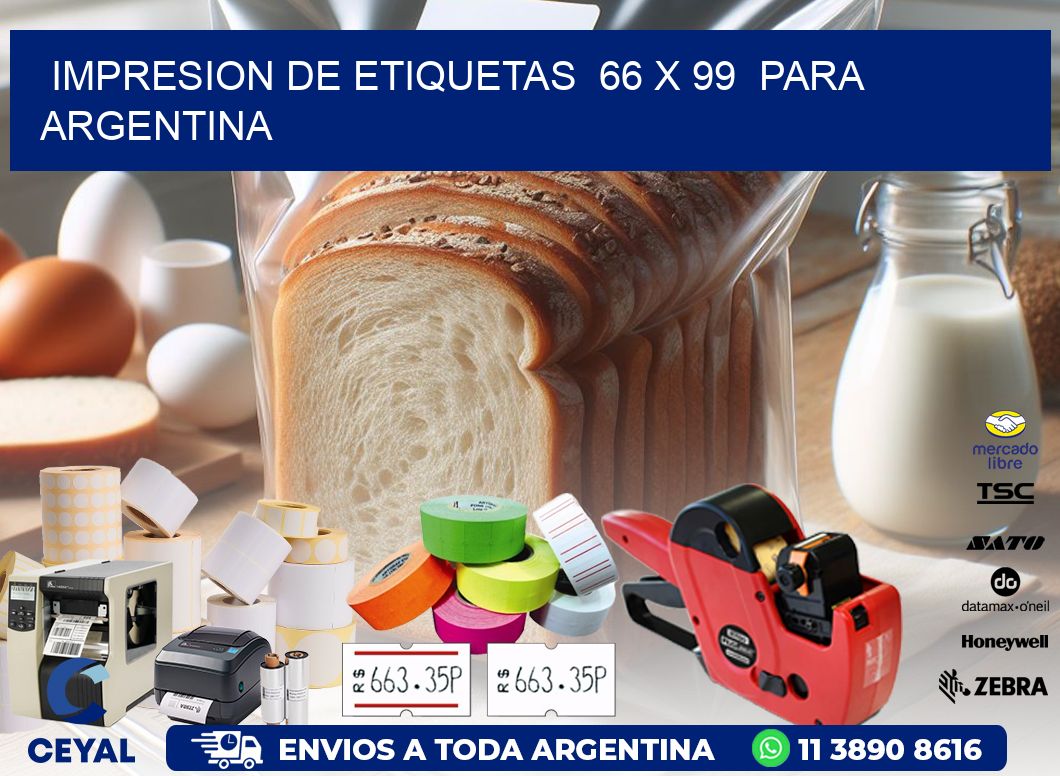 impresion de etiquetas  66 x 99  para argentina