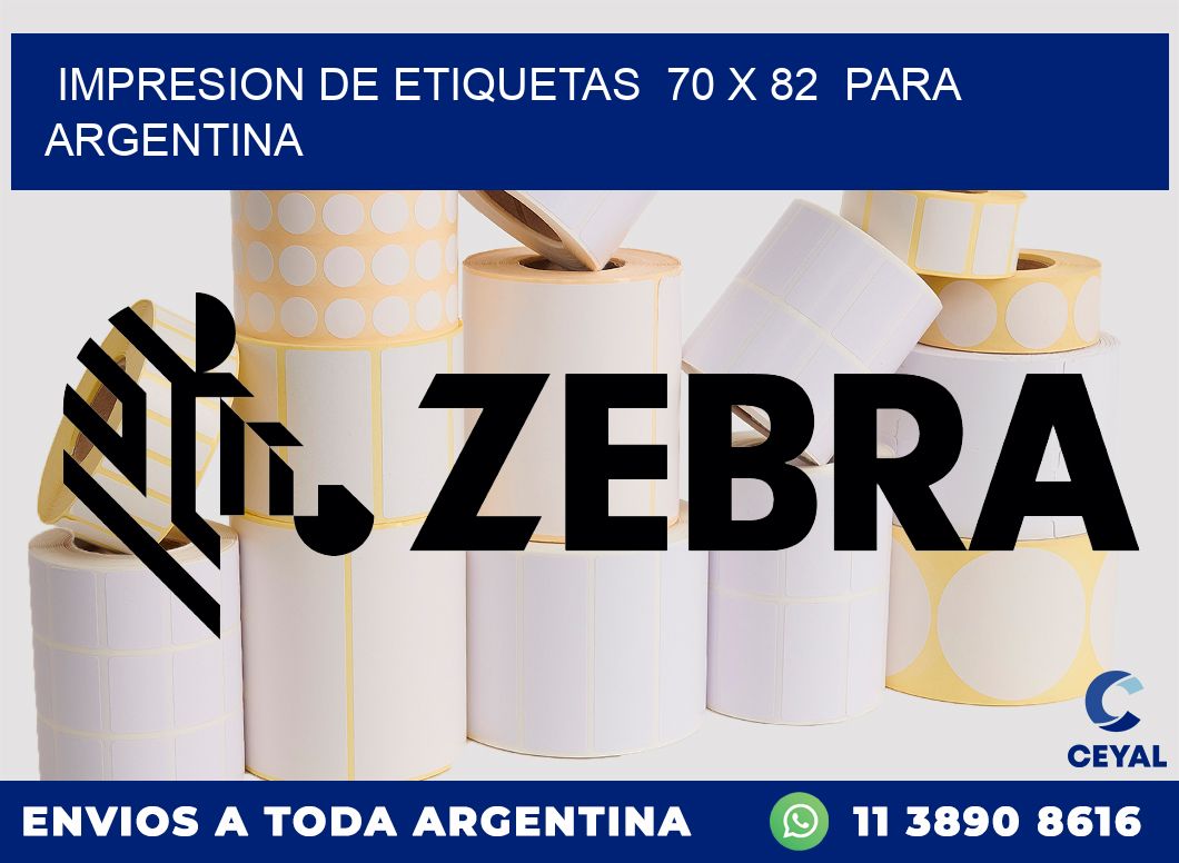 impresion de etiquetas  70 x 82  para argentina