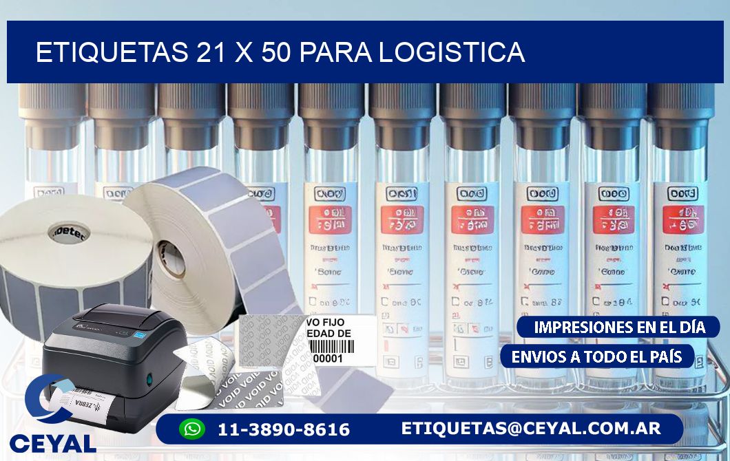 ETIQUETAS 21 x 50 PARA LOGISTICA