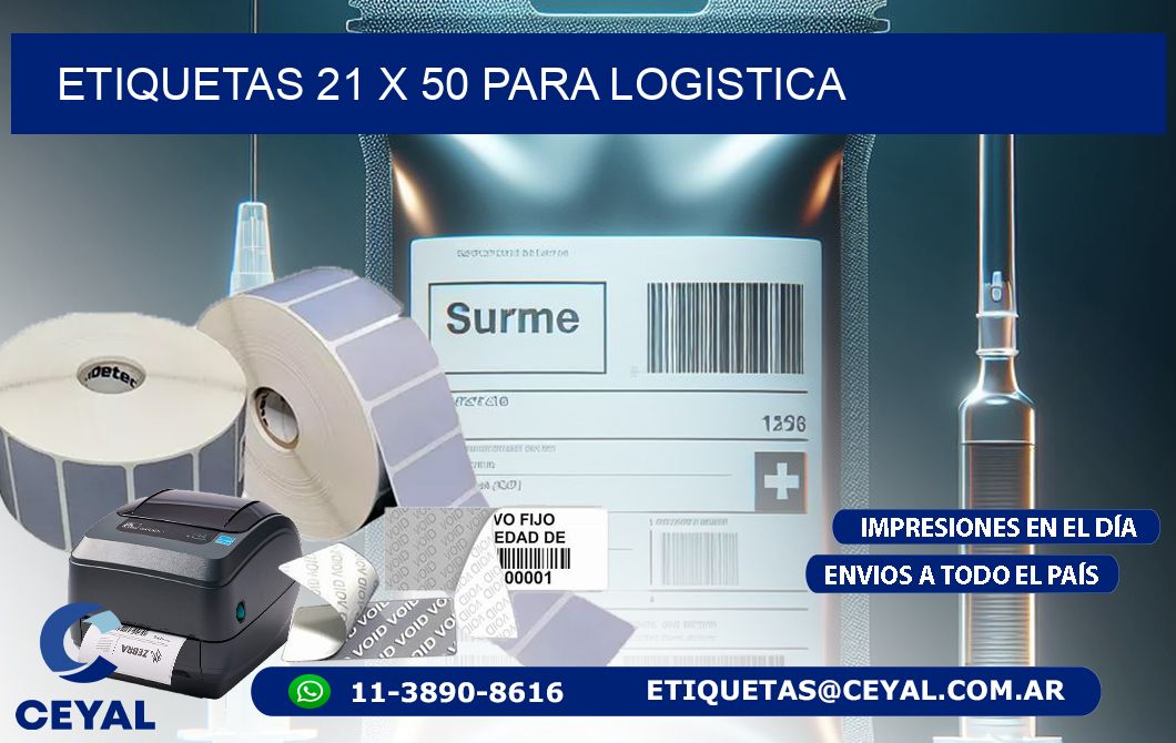 ETIQUETAS 21 x 50 PARA LOGISTICA