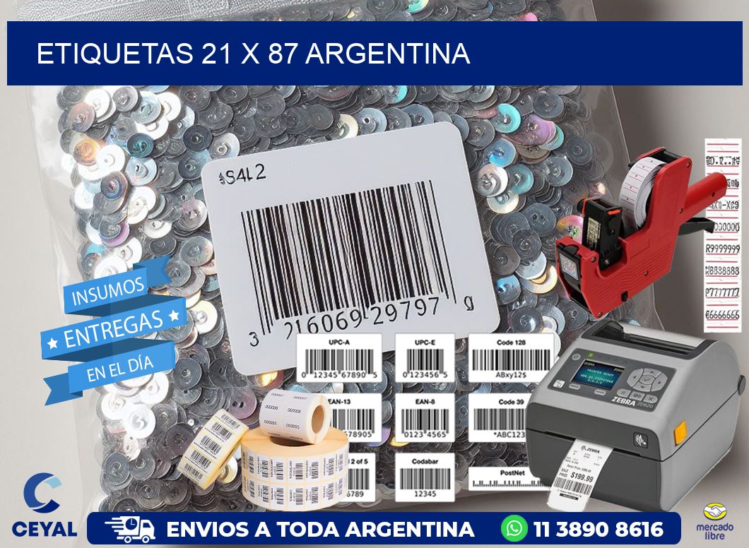 ETIQUETAS 21 x 87 ARGENTINA