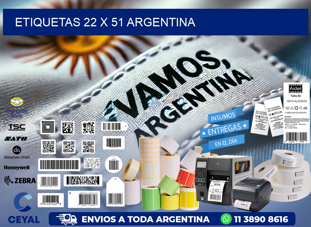 ETIQUETAS 22 x 51 ARGENTINA