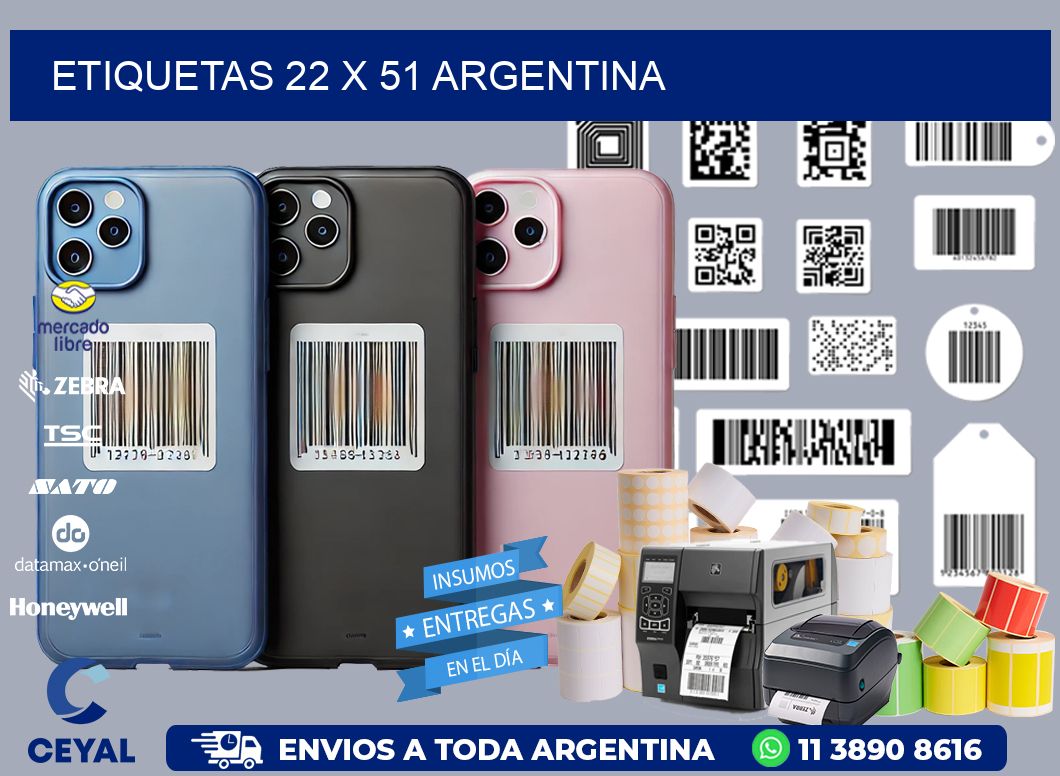 ETIQUETAS 22 x 51 ARGENTINA