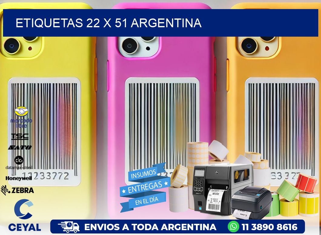 ETIQUETAS 22 x 51 ARGENTINA