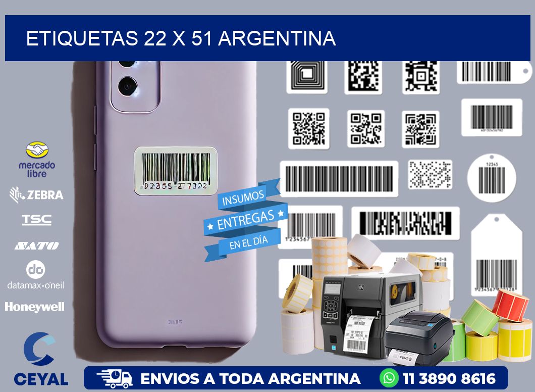 ETIQUETAS 22 x 51 ARGENTINA