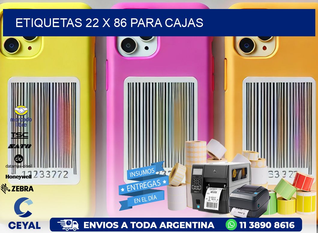 ETIQUETAS 22 x 86 PARA CAJAS