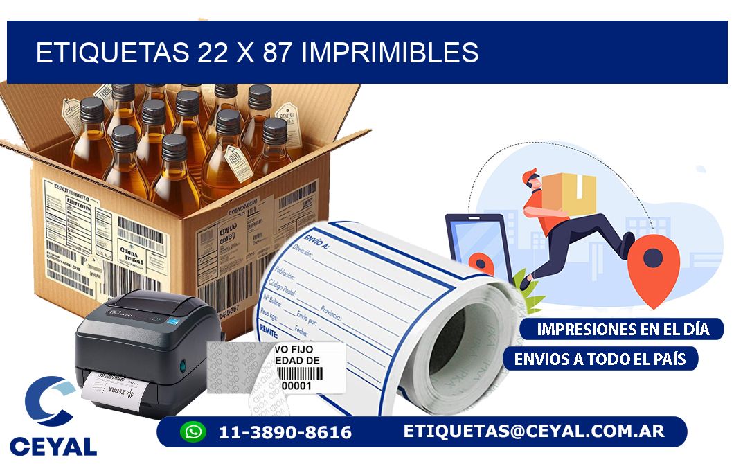 ETIQUETAS 22 x 87 IMPRIMIBLES