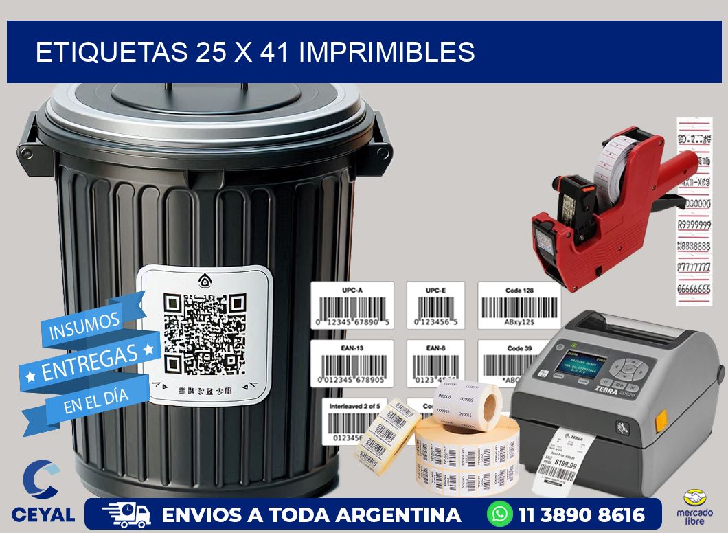 ETIQUETAS 25 x 41 IMPRIMIBLES