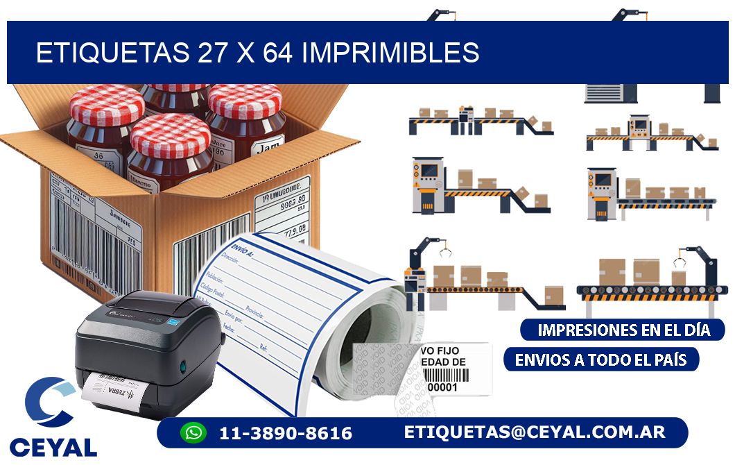 ETIQUETAS 27 x 64 IMPRIMIBLES