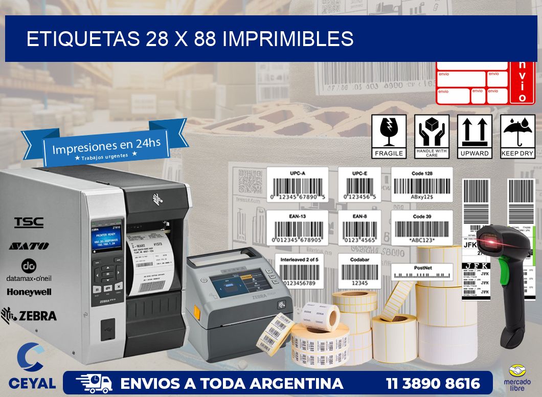 ETIQUETAS 28 x 88 IMPRIMIBLES