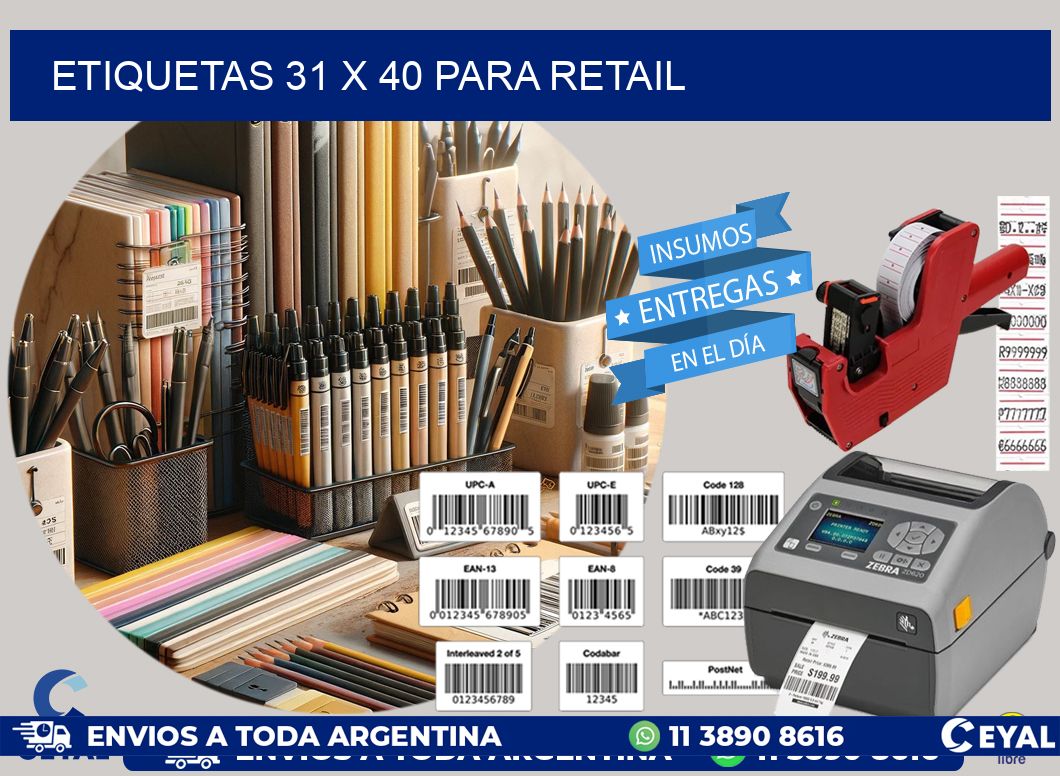 ETIQUETAS 31 x 40 PARA RETAIL