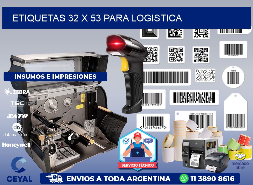 ETIQUETAS 32 x 53 PARA LOGISTICA